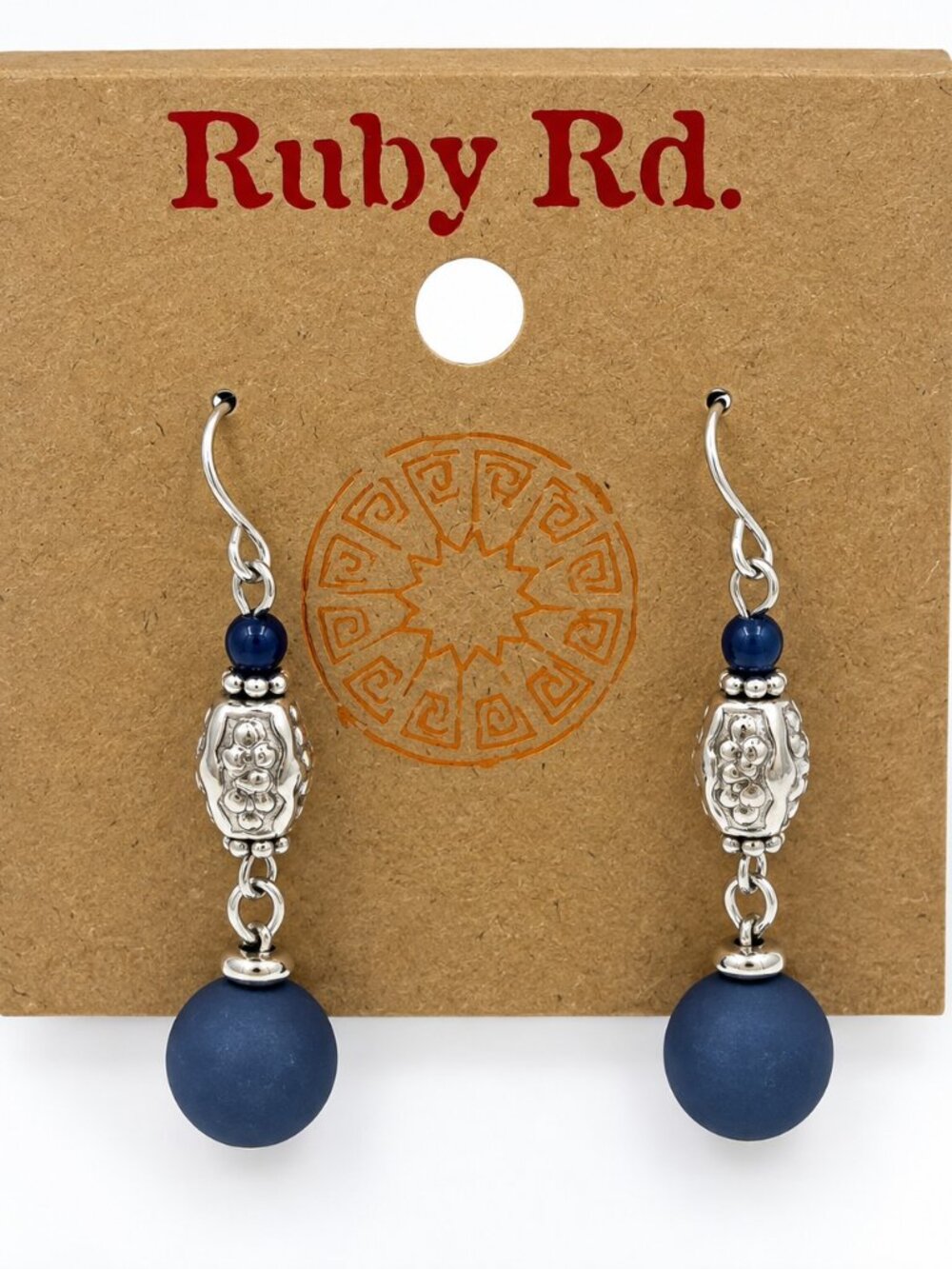 Ruby Rd. NWT Blue & Silver Beaded Dangle Earrings